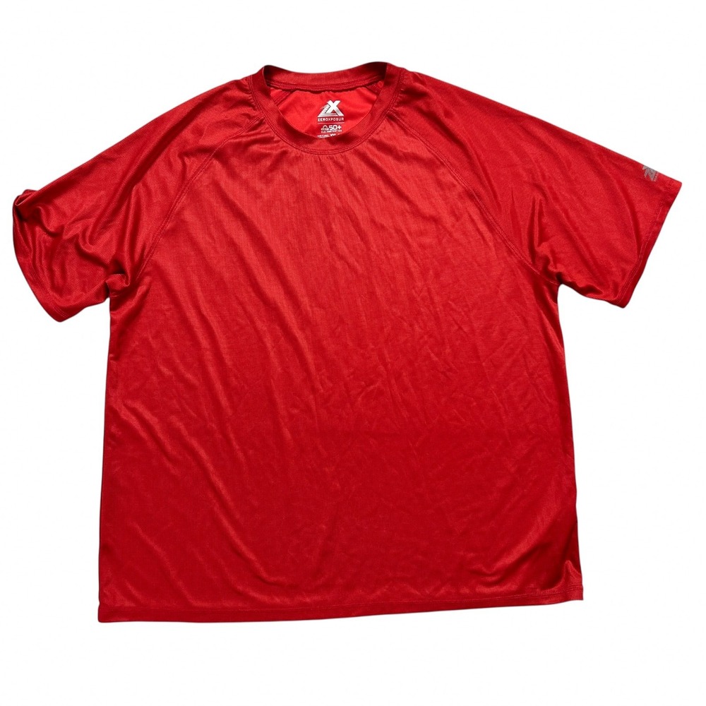 Zeroxposur Mens Size XXL UPF‎ 50+ Sun Protection Short Sleeve Red T-Shirt (17)